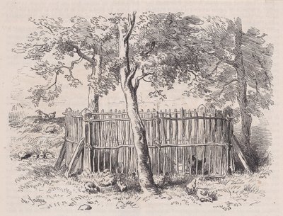 Skolepark, fra Magasin Pittoresque, ca. 1852. af Charles Emile Jacque