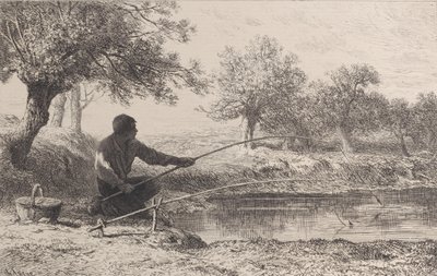Agnfiskeri, 1864. af Charles Emile Jacque