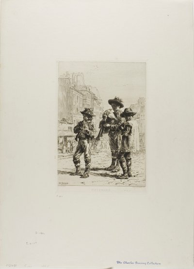Pifferari af Charles Emile Jacque