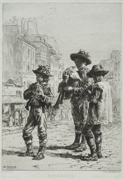 Pifferaris af Charles Emile Jacque