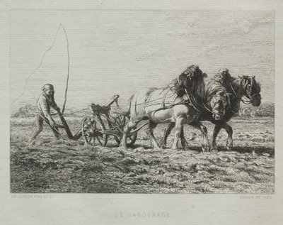 Pløjning af Charles Emile Jacque