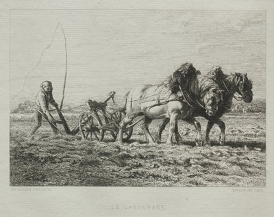 Pløjning. af Charles Emile Jacque