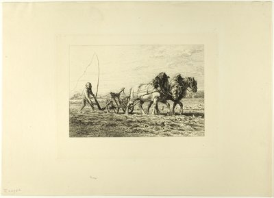 Pløjning af Charles Emile Jacque