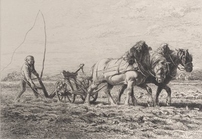 Pløjning, 1864. af Charles Emile Jacque