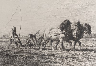 Pløjning, 1864. af Charles Emile Jacque