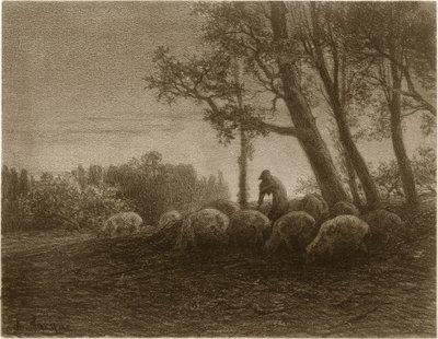 Poetisk tusmørke af Charles Emile Jacque