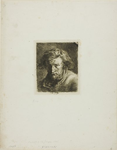 Portræt af kunstneren af Charles Emile Jacque