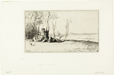 Høstmænd i hvile af Charles Emile Jacque