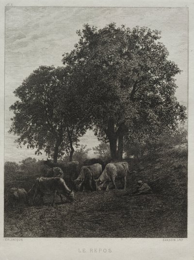 Hvile af Charles Emile Jacque