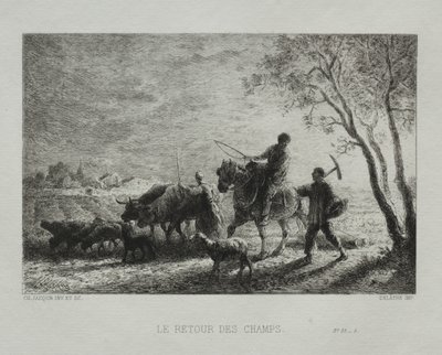 Retur fra markerne af Charles Emile Jacque