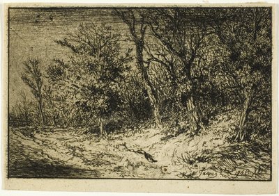 Vej ved kanten af en skov af Charles Emile Jacque