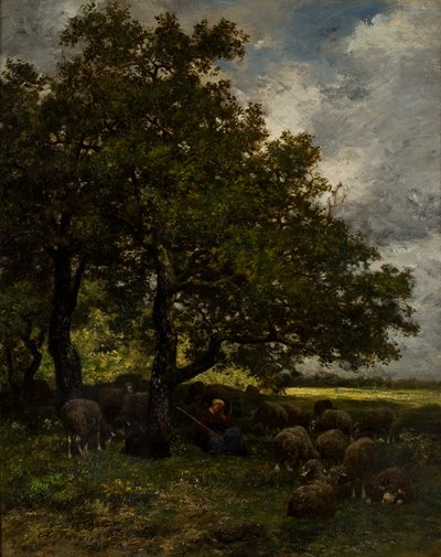 Landligt landskab af Charles Emile Jacque