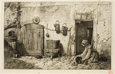 Bryggeri tjenestepige af Charles Emile Jacque