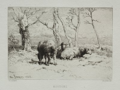 Får, 1868. af Charles Emile Jacque
