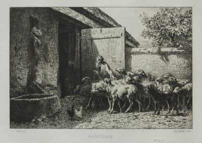 Fårefold af Charles Emile Jacque
