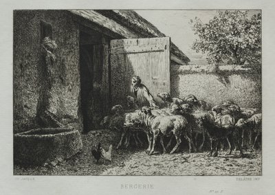 Fårefold. af Charles Emile Jacque