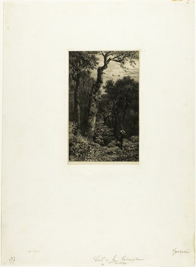 At skyde skovsneppe af Charles Emile Jacque