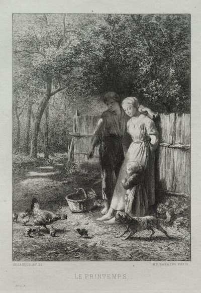 Forår af Charles Emile Jacque