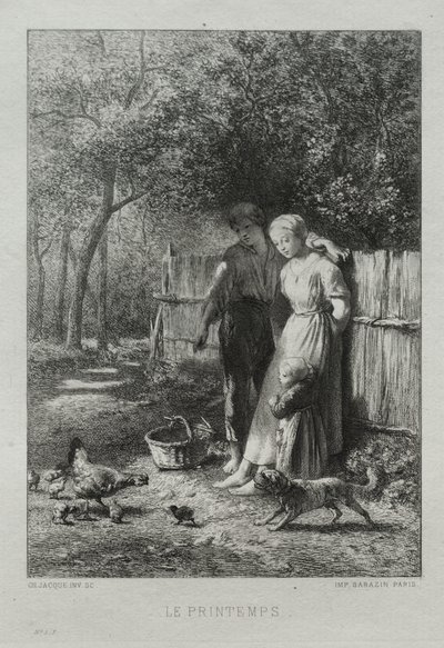 Forårstid. af Charles Emile Jacque