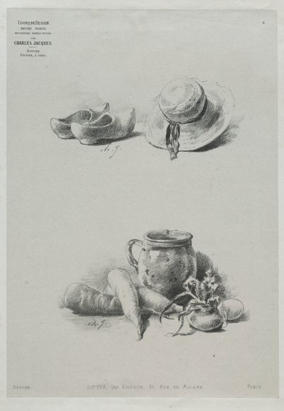 Stilleben af Charles Emile Jacque