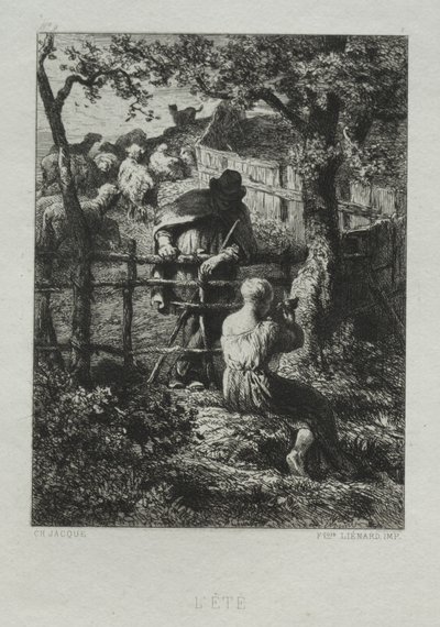 Sommerdag. af Charles Emile Jacque