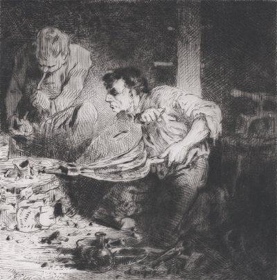 Falskmønterne, 1843. af Charles Emile Jacque