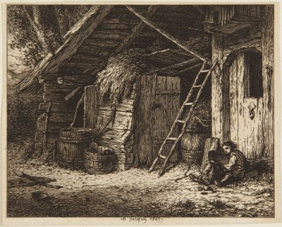 Hønekuppet - 1849 af Charles Emile Jacque