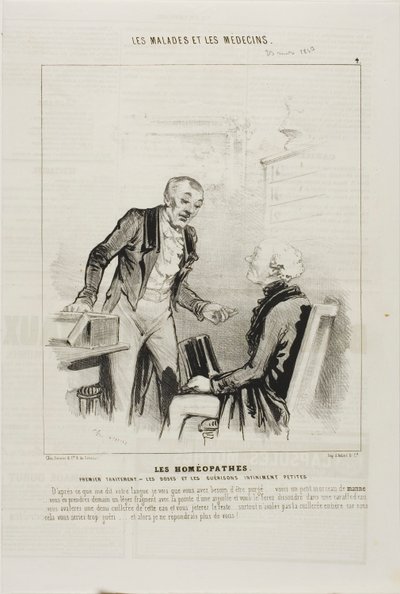 Homøopaterne: Første behandling (plade 4) af Charles Emile Jacque