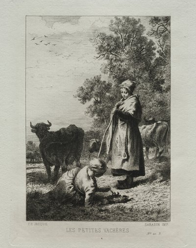 De små Kohyrder af Charles Emile Jacque