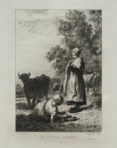 De små Kohyrder. af Charles Emile Jacque