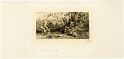 Den lille Grisepasser af Charles Emile Jacque