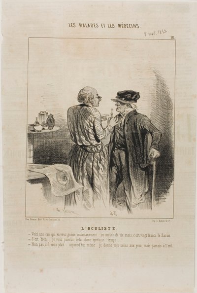 The Oculist (plade 18) af Charles Emile Jacque
