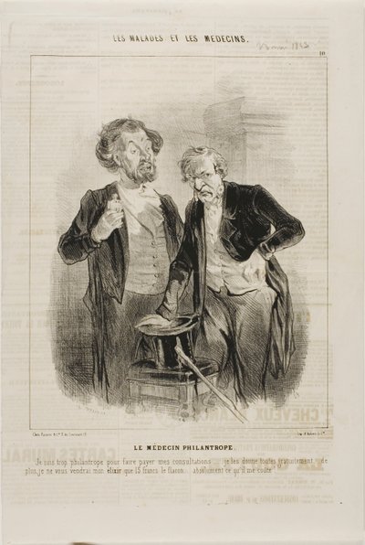 Den filantropiske læge (plade 10) af Charles Emile Jacque