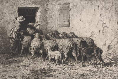 Tilbagekomsten, 1864. af Charles Emile Jacque