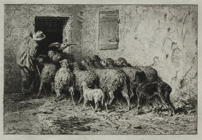 Tilbagekomsten, 1864. af Charles Emile Jacque