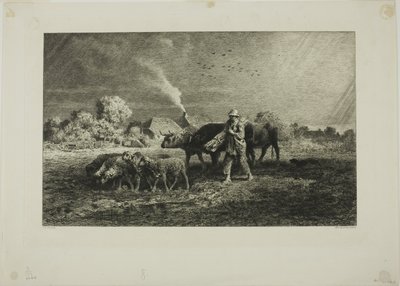 Stormen af Charles Emile Jacque