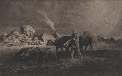 Stormen, 1865. af Charles Emile Jacque