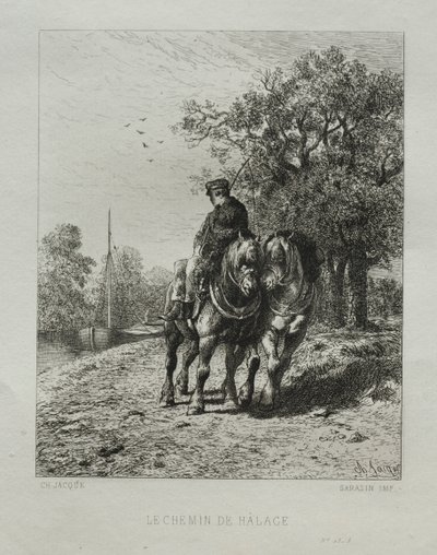 Slæbestien af Charles Emile Jacque