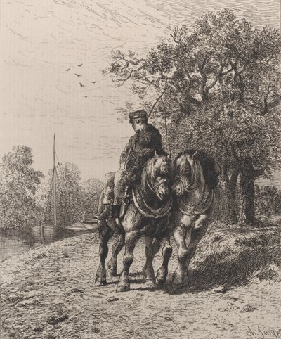 Træksti, 1864. af Charles Emile Jacque