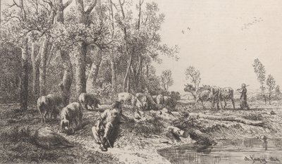 Vinter, 1864. af Charles Emile Jacque