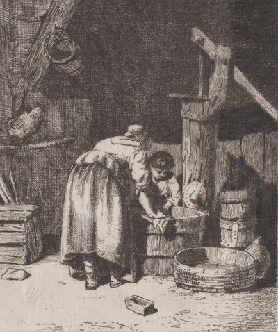 Damevask, ca. 1845-50. af Charles Emile Jacque