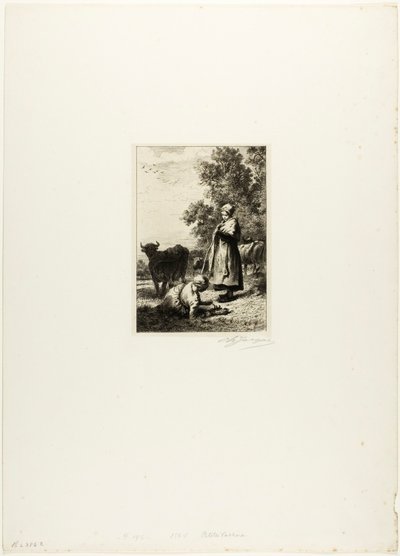 Unge Kohyrder af Charles Emile Jacque