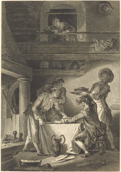 Ålepostej af Charles Emmanuel Patas after Jean Honoré Fragonard