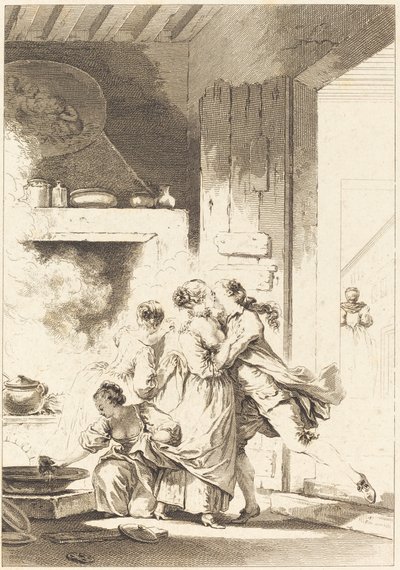 Vi tænker aldrig på alt af Charles Emmanuel Patas after Jean Honoré Fragonard