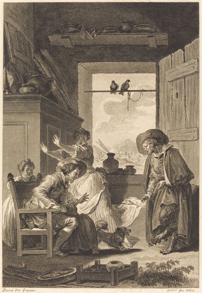 Belphegor af Charles Emmanuel Patas and Antoine Jean Duclos after Jean Honoré Fragonard