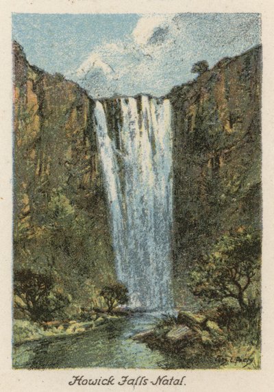 Sydafrika: Howick Falls, Natal (farvelitografi) af Charles Ernest Peers