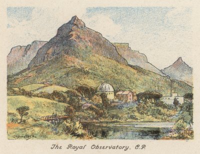 Sydafrika: Det Kongelige Observatorium, CP (farvelitografi) af Charles Ernest Peers