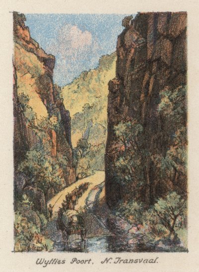 Sydafrika: Wyllies Poort, N Transvaal (farvelitografi) af Charles Ernest Peers