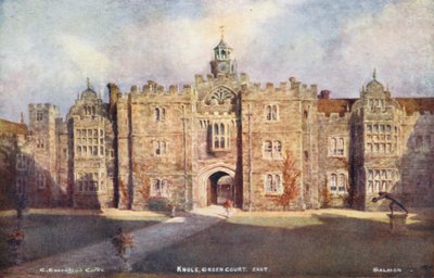 Knole House: Green Court, East (farvelitografi) af Charles Essenhigh Corke