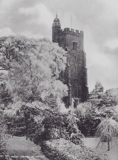 Sevenoaks: Parish Church in Winter (s/h foto) af Charles Essenhigh Corke